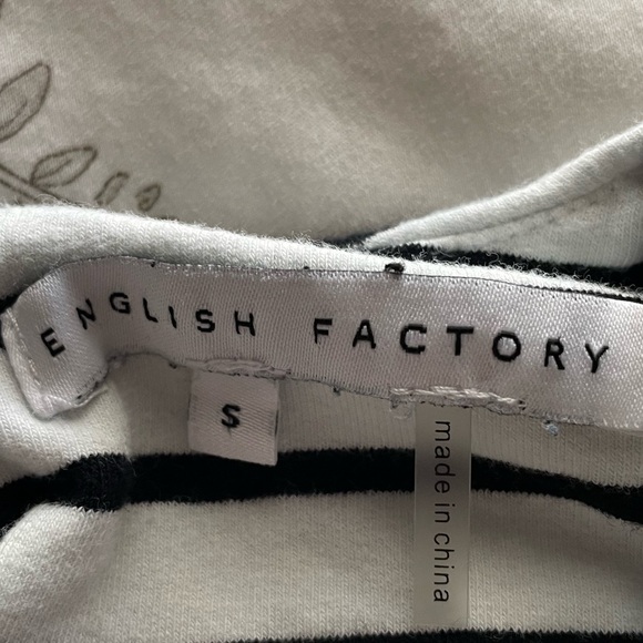 English Factory Puff Sleeve High Low Striped Mini Dress Small Anthropologie Chic - Picture 7 of 9